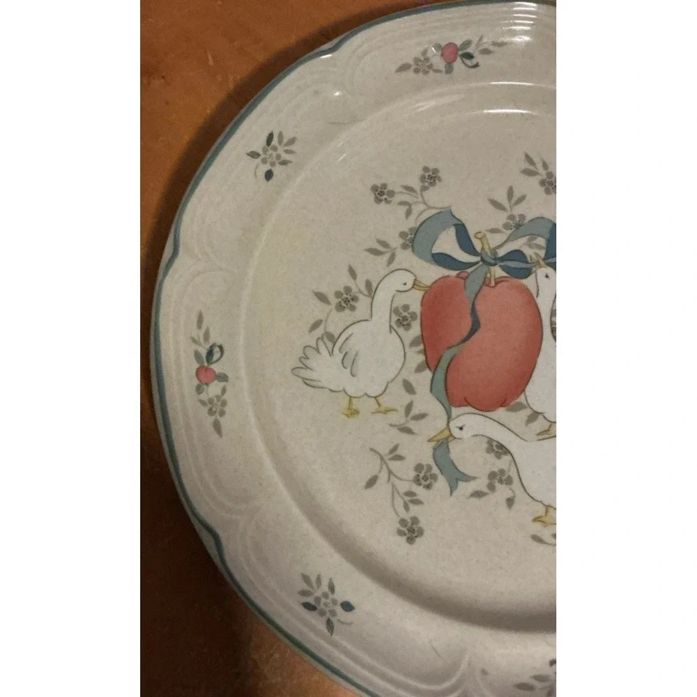 International Stoneware Marmalade Goose Serving Plate 12.25